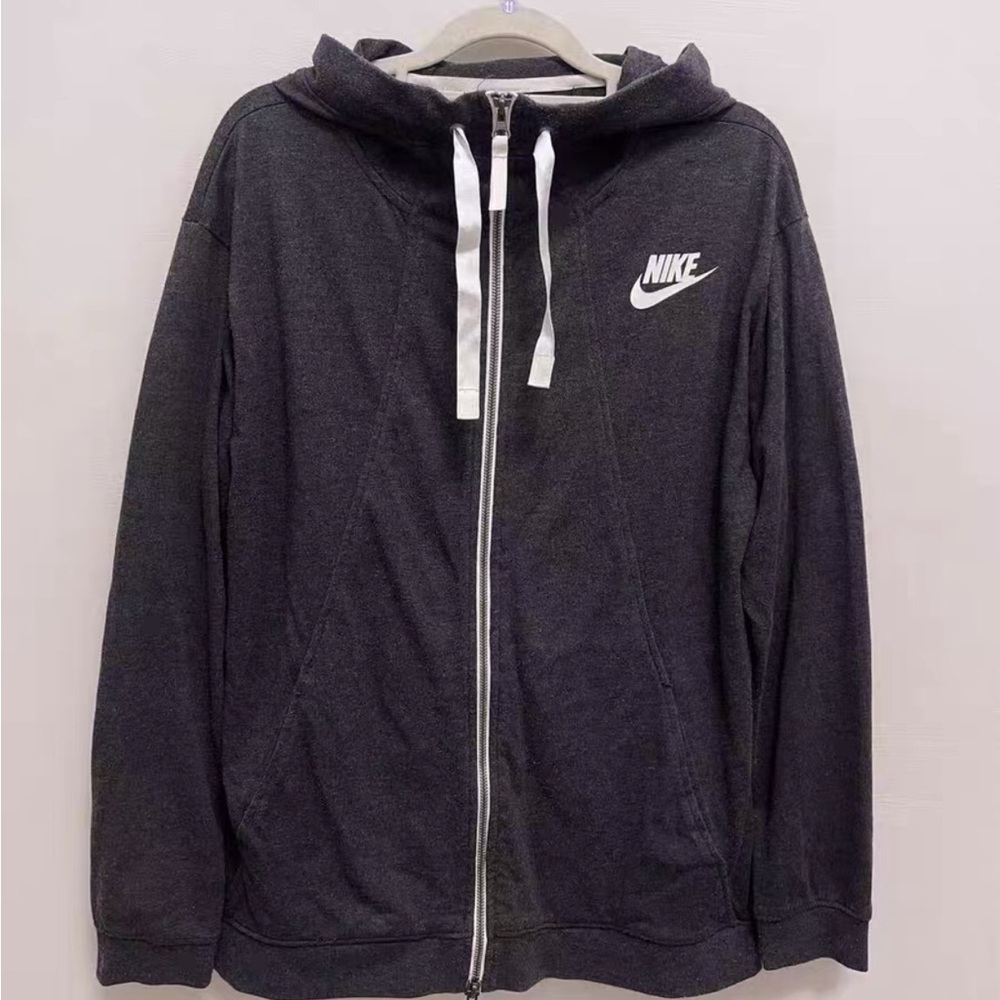 Nike Men's Dark Gray Hooded Windbreaker